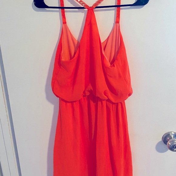 Bright Coral Dress/ Coverup - Picture 3 of 3